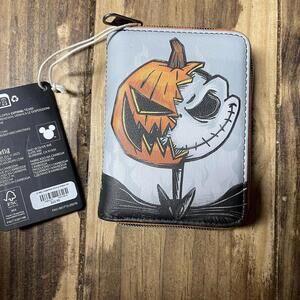 Loungefly The Nightmare Before Christmas Pumpkin King Friends Mini Zipper Wallet